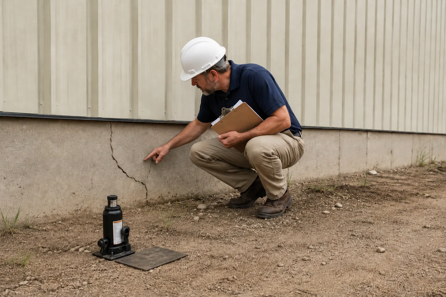 Commercial shoring Louisiana assessment at a commercial property