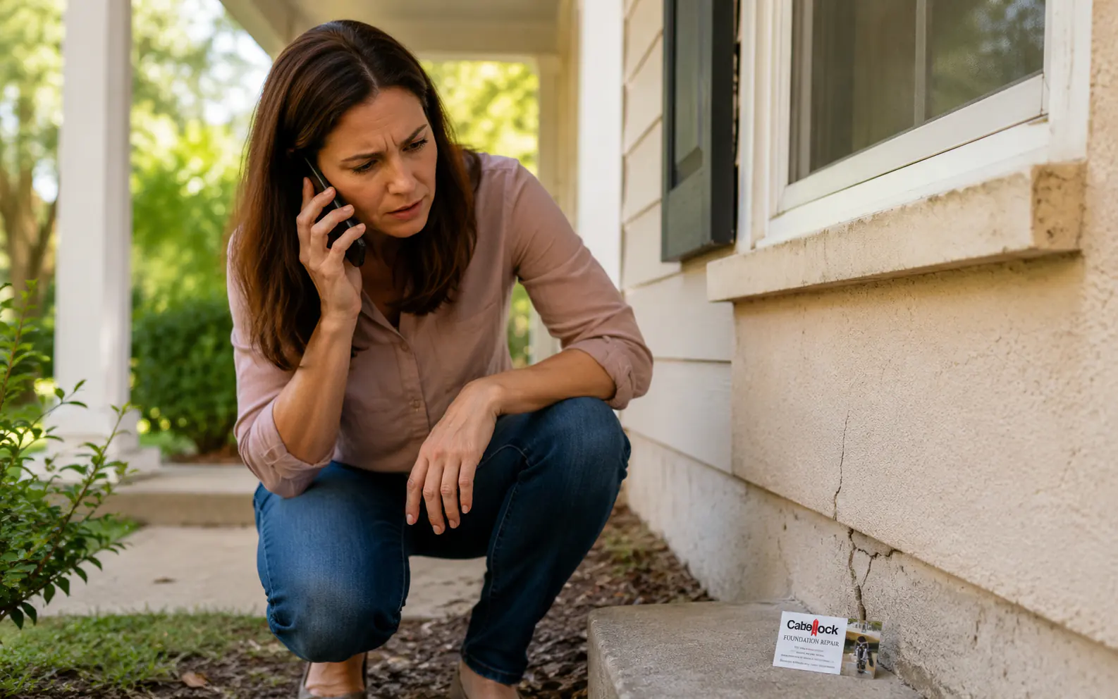Louisiana homeowner contacting Cable Lock Foundation Repair